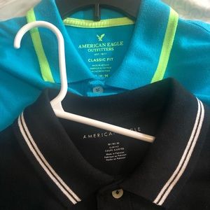 Two American Eagle polos Medium